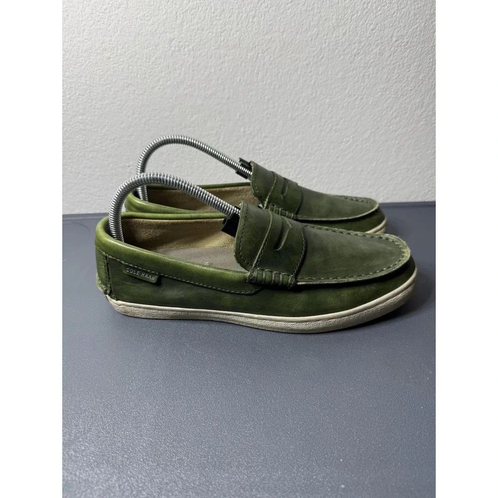 Cole Haan Shoes‎ Mens Size 7 Green Leather Penny Loafer Casual Slip On Grand.OS